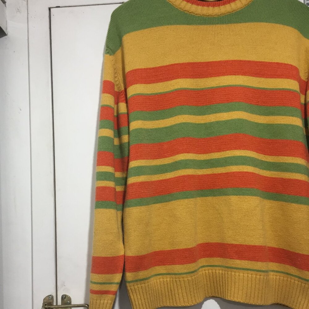 VINTAGE DIESEL STRIPED COTTON KNIT SWEATERS SIZE M/L